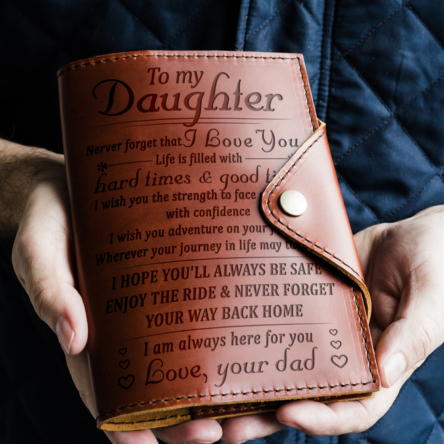 DAUGHTER DAD - ON YOUR JOURNEY - JOURNAL COVER-A Loves Gift