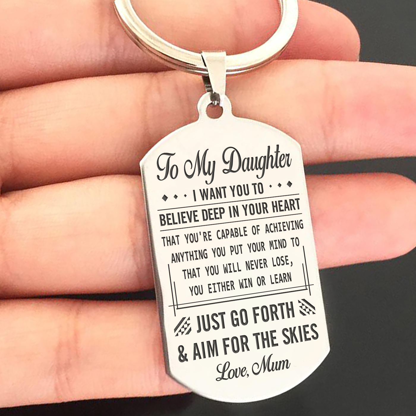 DAUGHTER MUM - NEVER LOSE - KEY CHAIN 1 