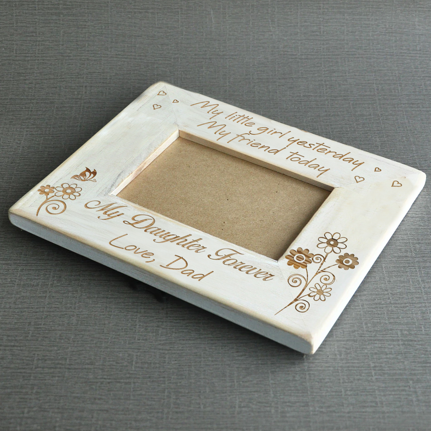 DAUGHTER DAD - GIRL FRIEND DAUGHTER - WOOD FRAME