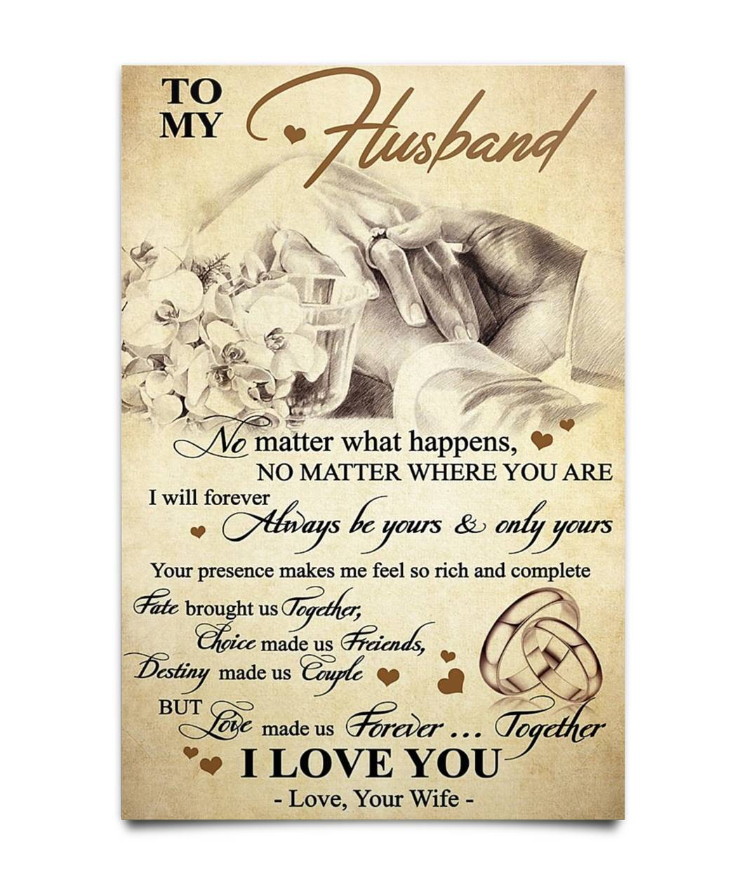 PERFECT GIFTS FOR HUSBAND - TO MY HUSBAND Poster-A Loves Gift
