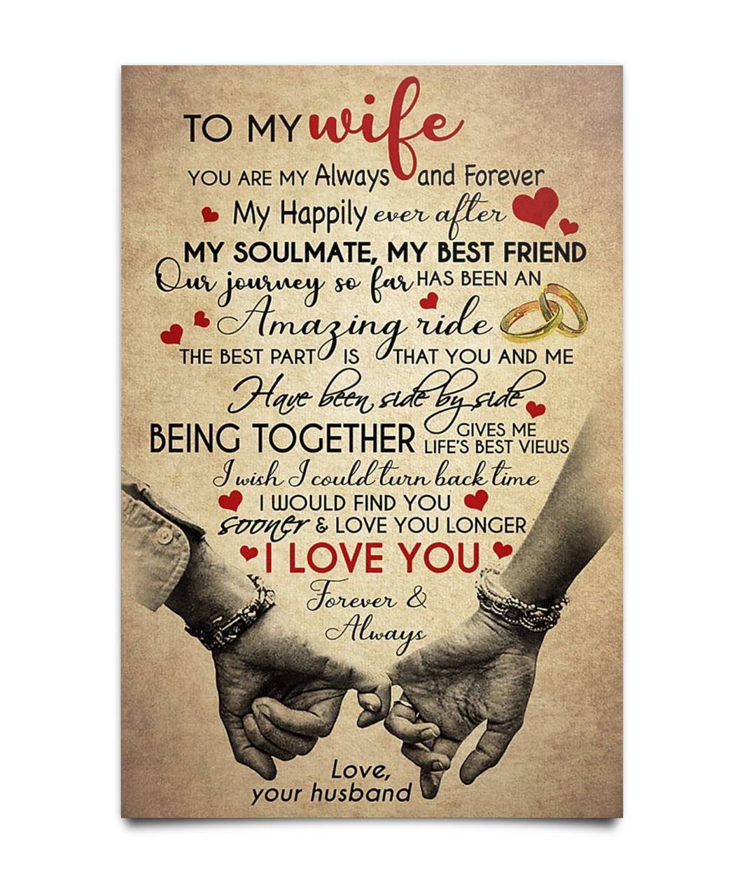 Perfect Gifts For Wife - To My Wife  Poster Poster-A Loves Gift