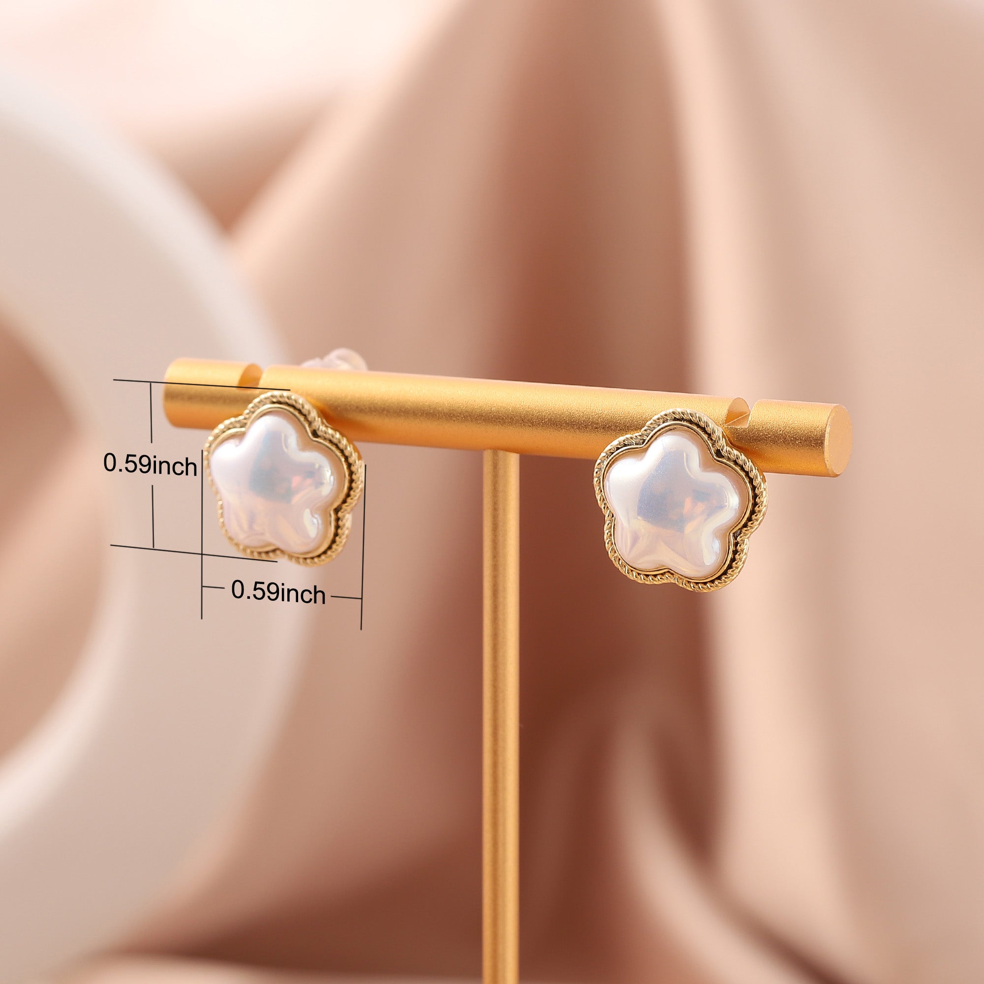   Pearl Flower Stud Earrings for Women-A Loves Gift