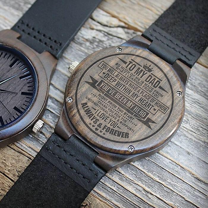 Engraved Wooden Watch For Dad - Great Gifts For Father-A Loves Gift