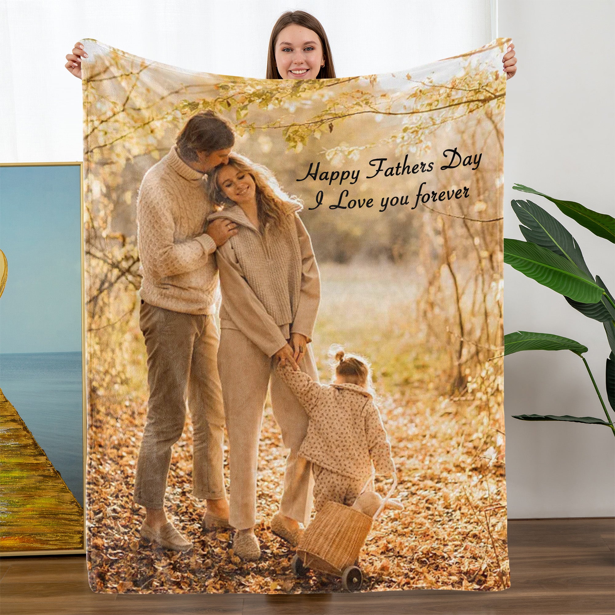 Personalized Custom Blanket with Photo-A Loves Gift