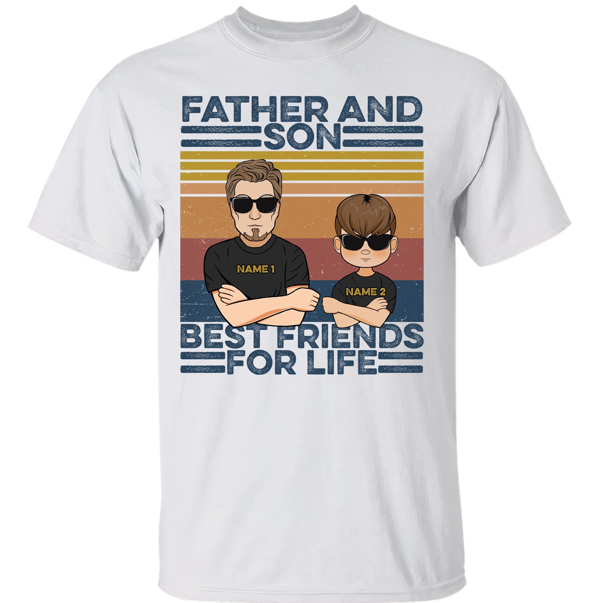 Father And Son Best Friends For Life  - Personalized Shirt - Australian Version