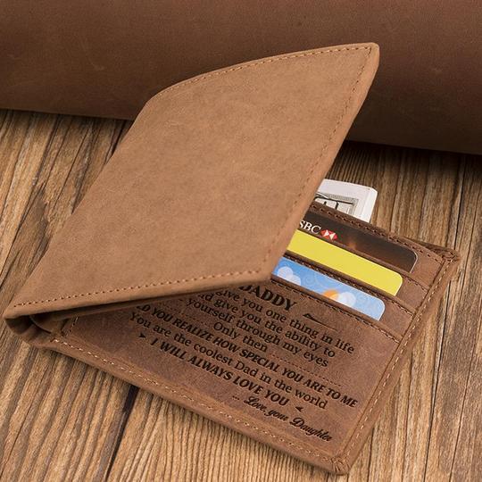Personalized Leather Wallet For Dad - Perfect Gift For Your Dad-A Loves Gift