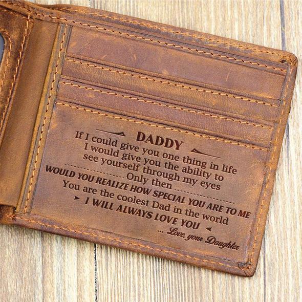 Personalized Leather Wallet For Dad - Perfect Gift For Your Dad-A Loves Gift