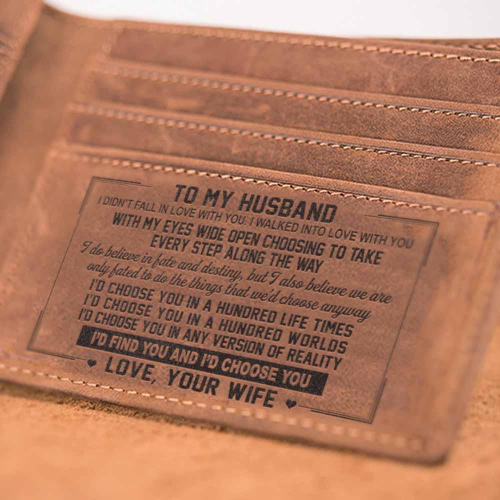 LEATHER WALLET TO MY HUSBAND-A Loves Gift
