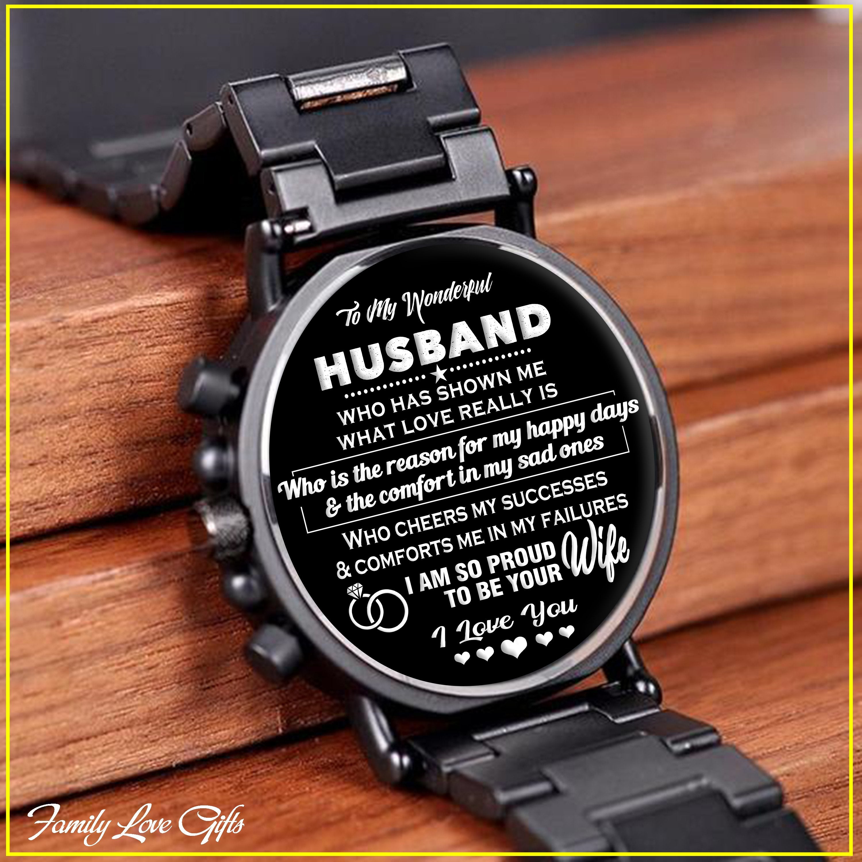 Great Gift For Husband - Wooden Stainless Steel Quartz Wristwatches-A Loves Gift