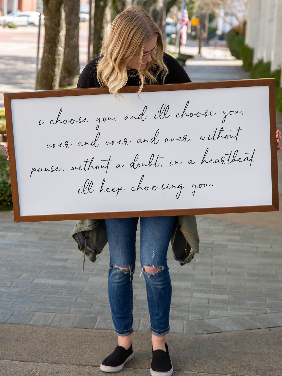 WOOD FRAMED SIGNBOARD-A Loves Gift