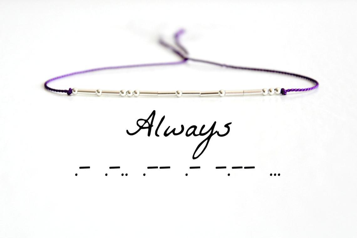 Customized Morse Code Bracelet In Silver-A Loves Gift