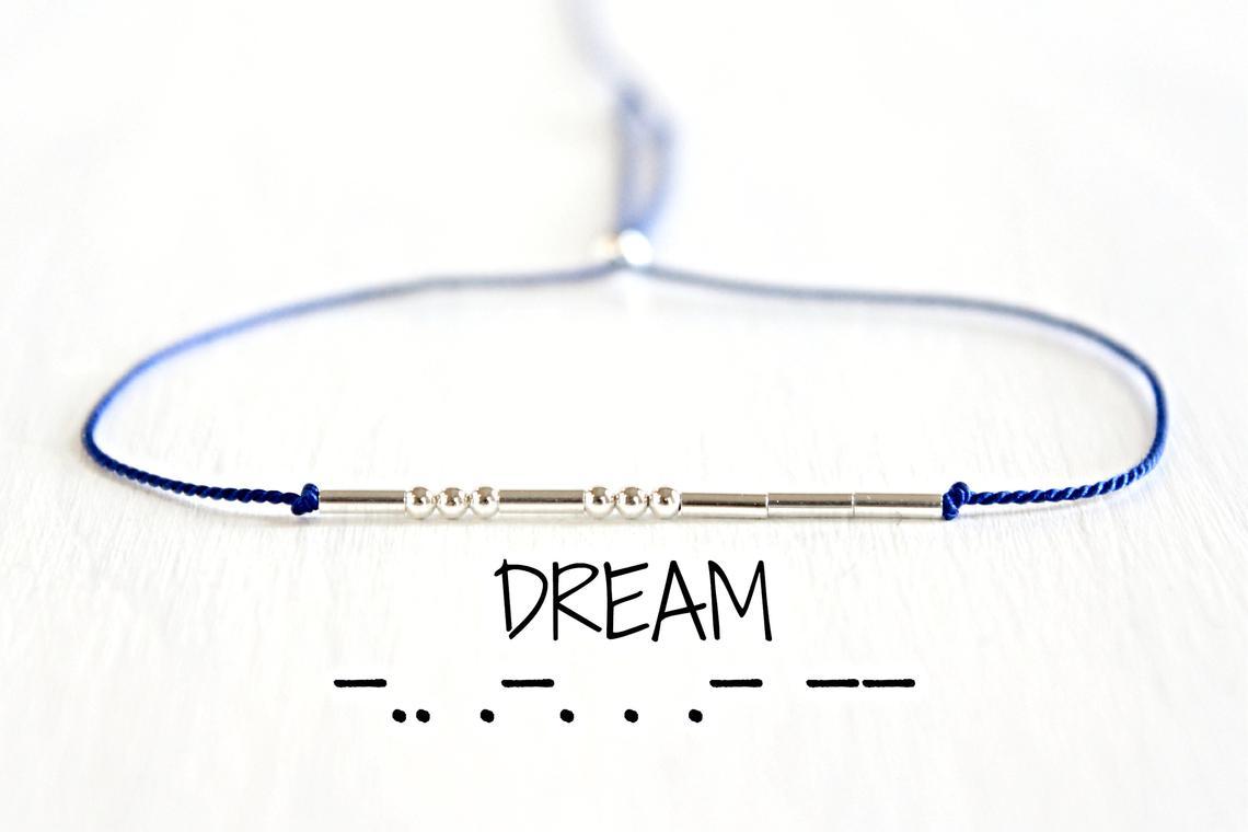 Customized Morse Code Bracelet In Silver-A Loves Gift