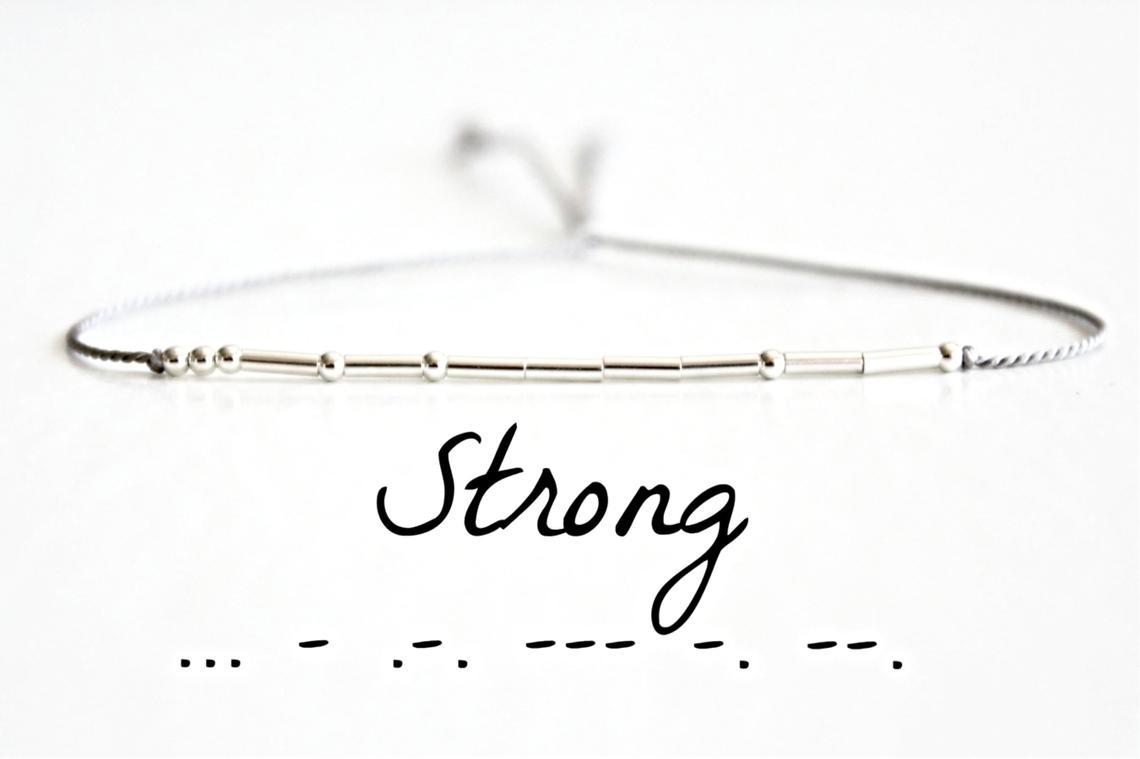 Customized Morse Code Bracelet In Silver-A Loves Gift