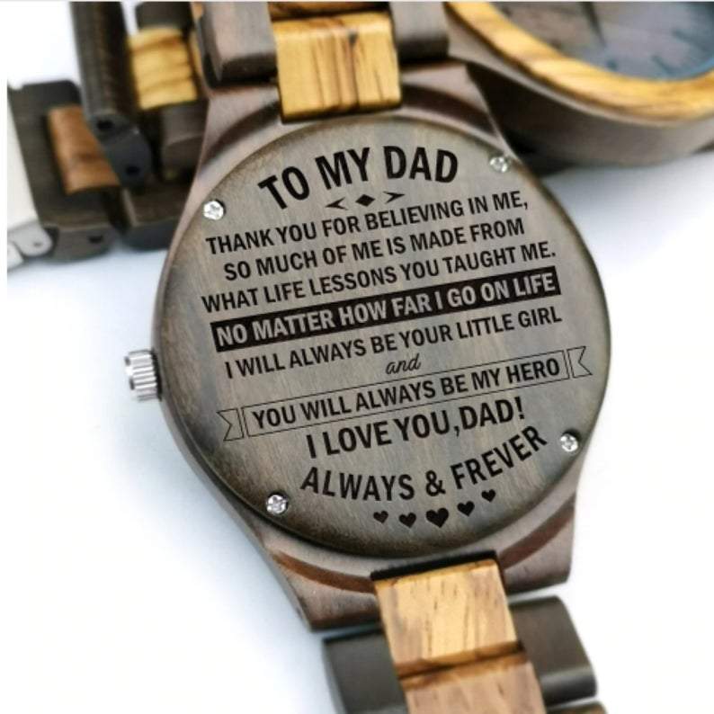 Engraved Full Wooden Watch - Great Gifts For Dad-A Loves Gift