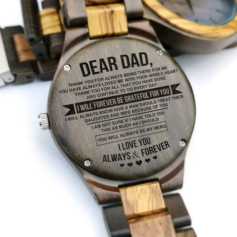Engraved Full Wooden Watch - Great Gifts For Dad-A Loves Gift
