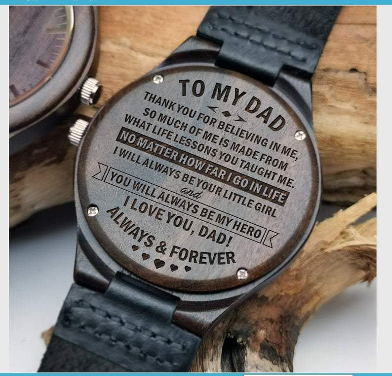 Engraved Wooden Watch For Dad - Great Gifts For Father-A Loves Gift