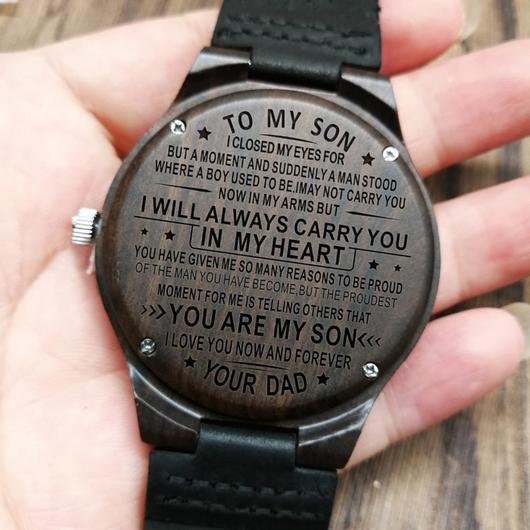 Engraved Wooden Watch - Great Gift For Your Son-A Loves Gift