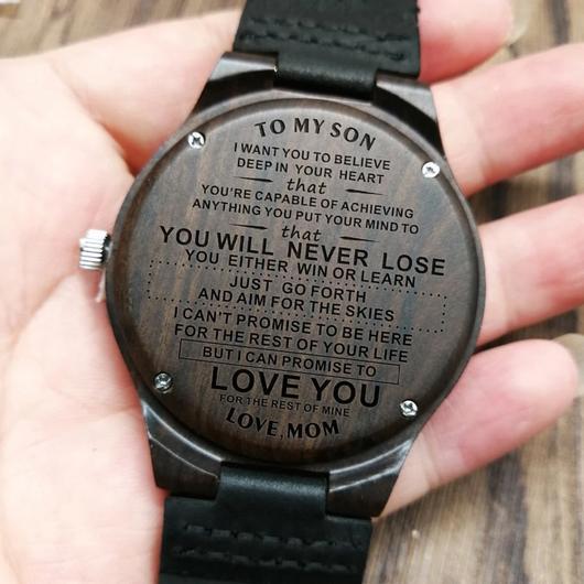 Engraved Wooden Watch - Great Gift For Your Son-A Loves Gift