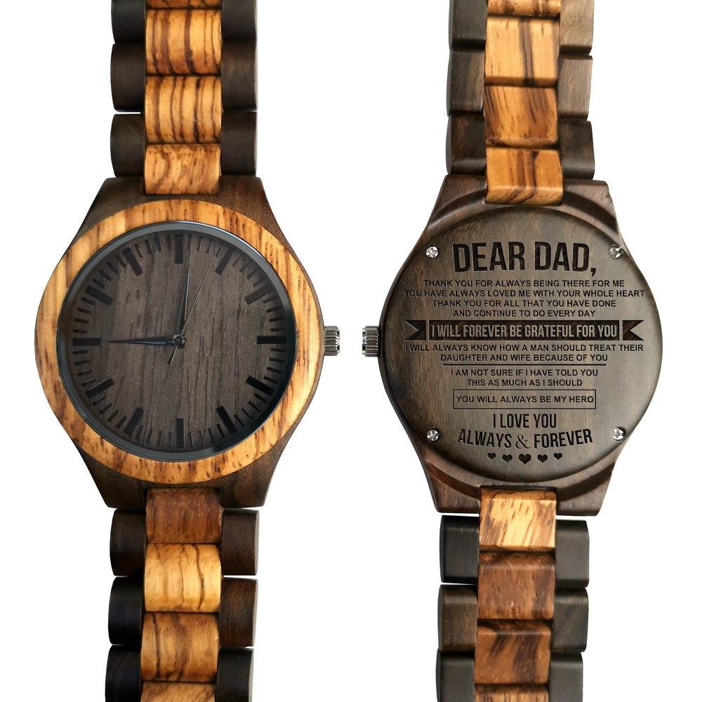 Engraved Full Wooden Watch - Great Gifts For Dad-A Loves Gift