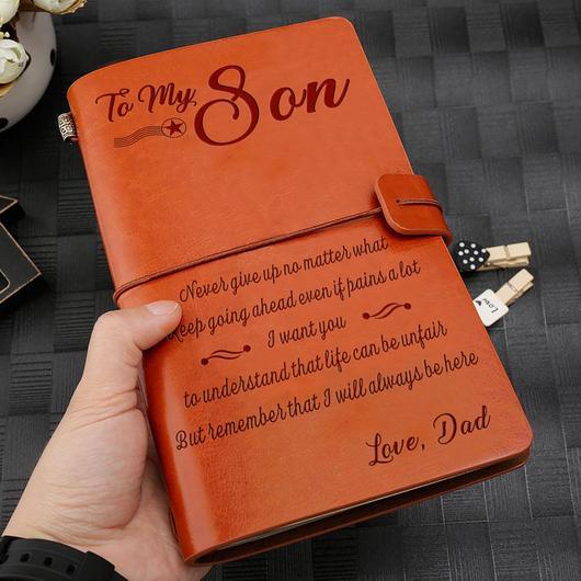 To My Son - Vintage Journal Notebook-A Loves Gift