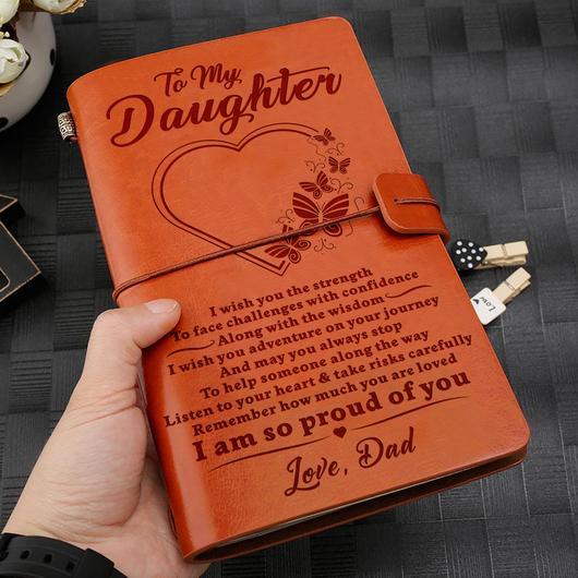 To My Daughter - Vintage Journal Notebook-A Loves Gift