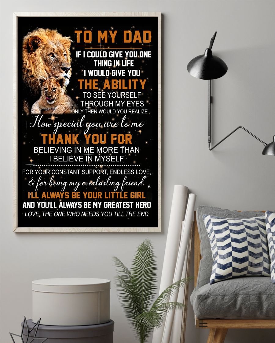To My Dad Poster-A Loves Gift