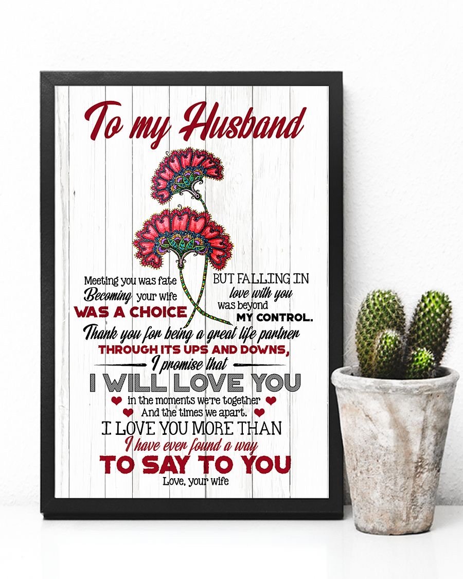 Perfect Gifts For Husband - To My Husband Poster-A Loves Gift