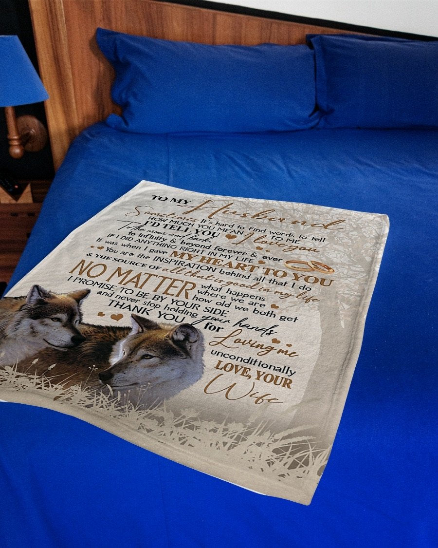 Fleece Blanket - To My Husband Fleece Blanket-A Loves Gift