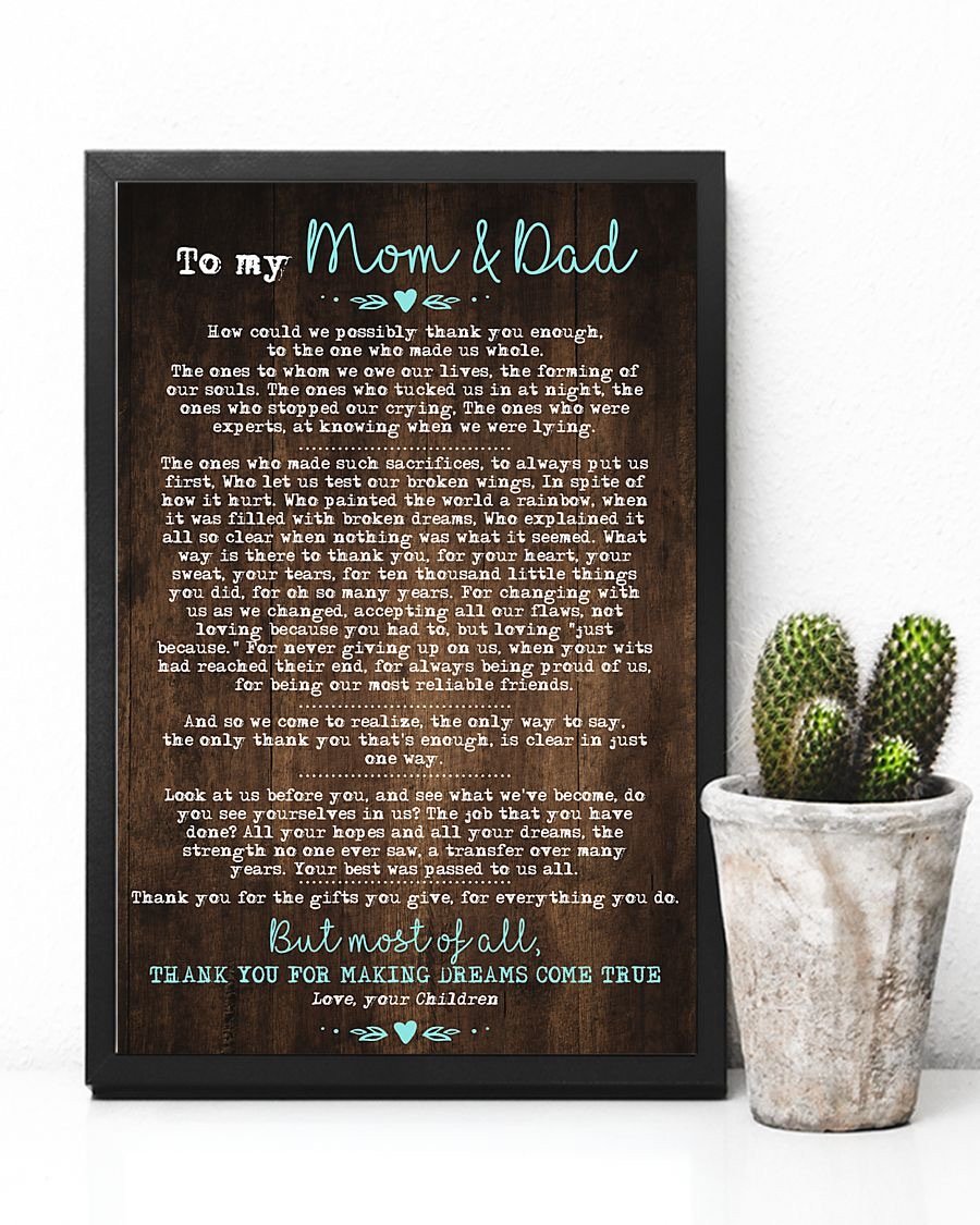 To My Dad Poster-A Loves Gift