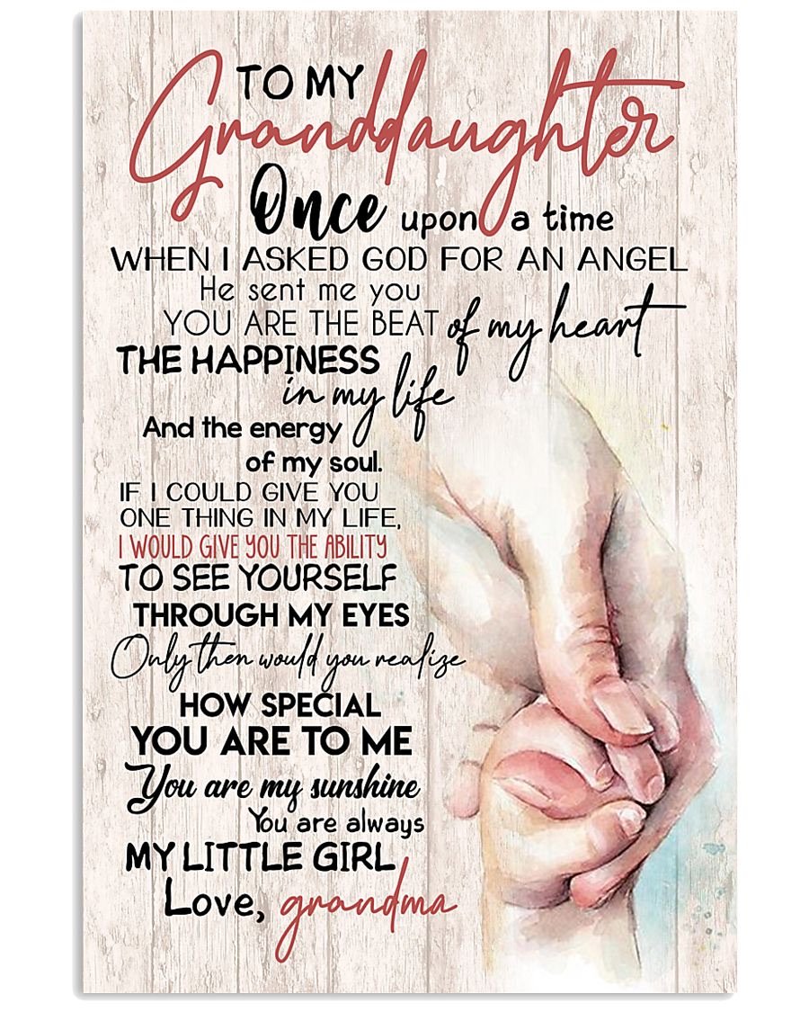 To My Granddaughter Poster-A Loves Gift