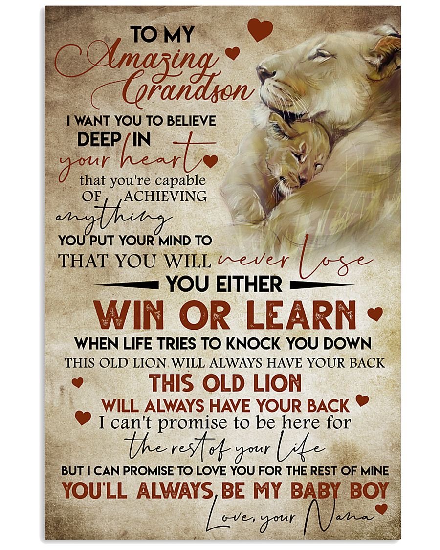 To My Grandson Poster-A Loves Gift
