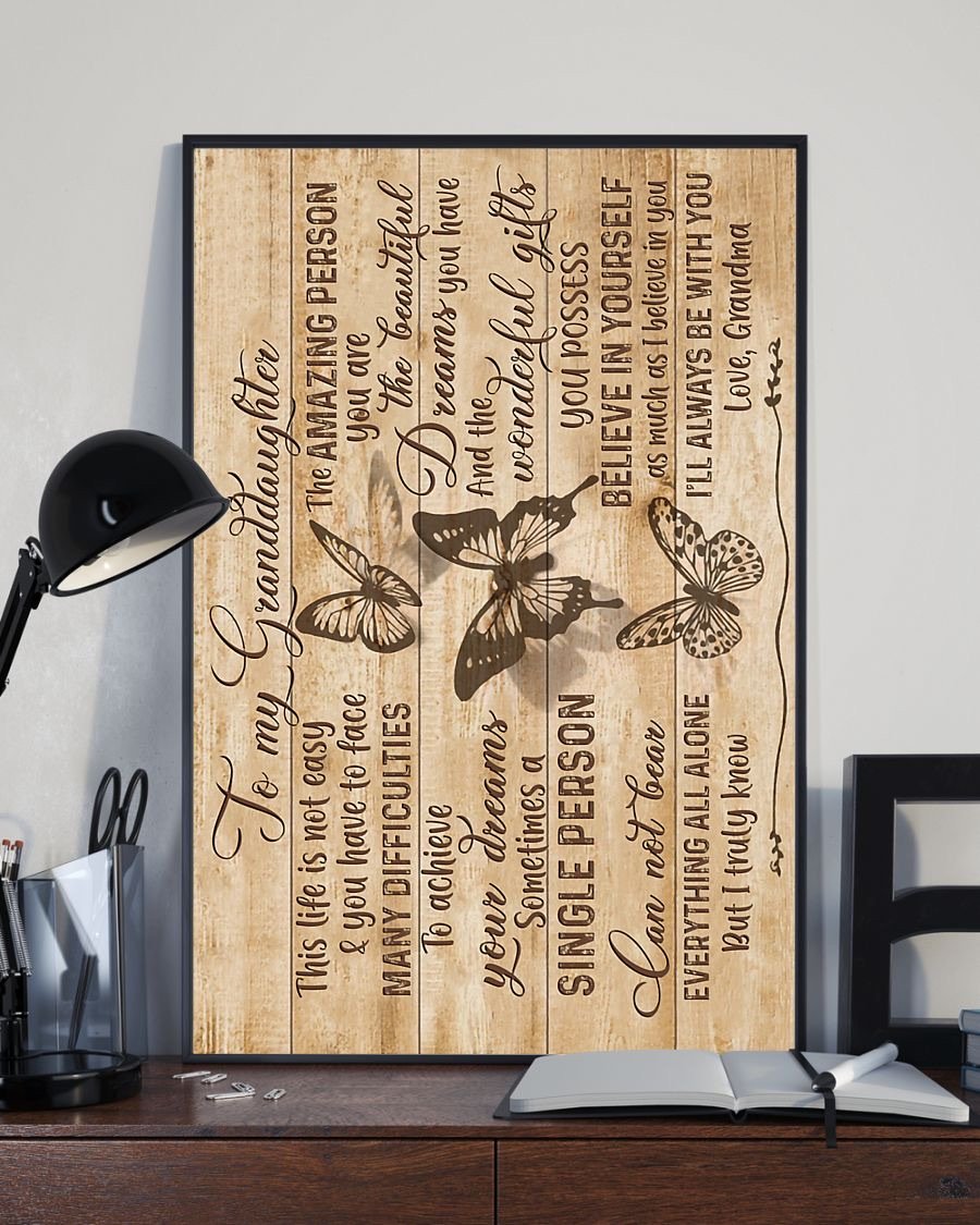 To My Granddaughter Poster-A Loves Gift