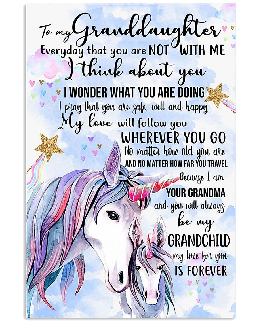 To My Granddaughter Poster-A Loves Gift