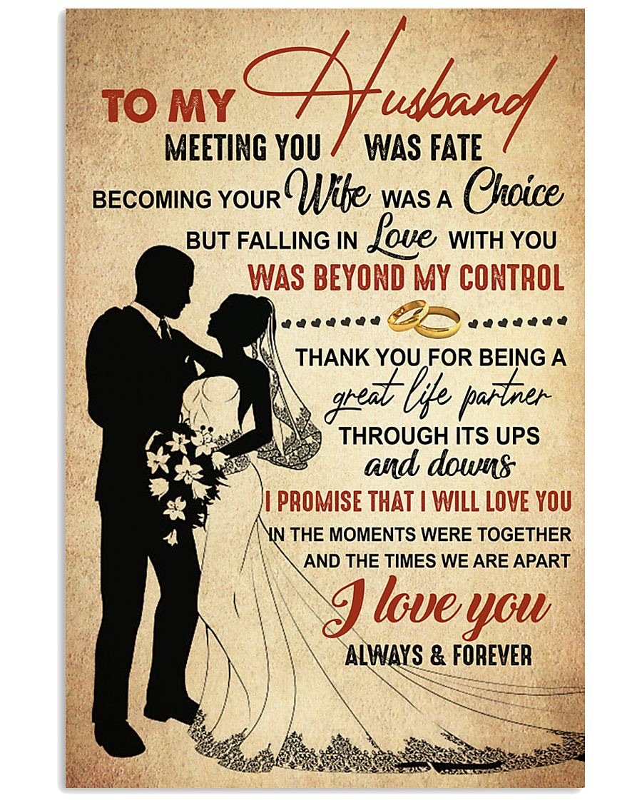 Perfect Gifts For Husband - To My Husband Poster-A Loves Gift