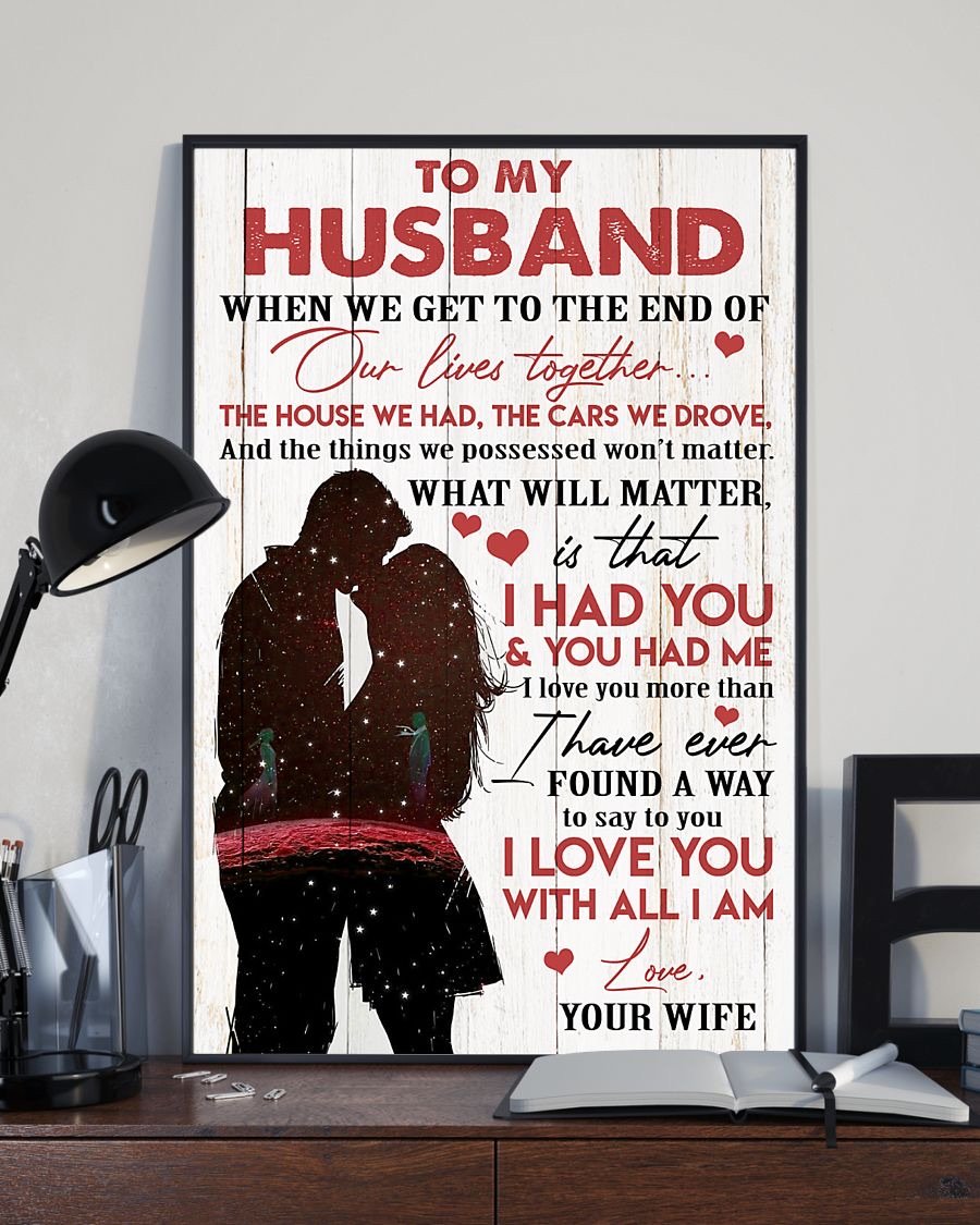 Perfect Gifts For Husband - To My Husband Poster-A Loves Gift