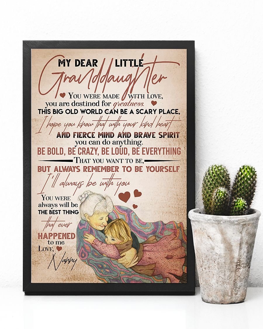 To My Granddaughter Poster-A Loves Gift