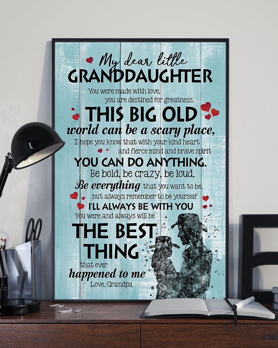 To My Granddaughter Poster-A Loves Gift