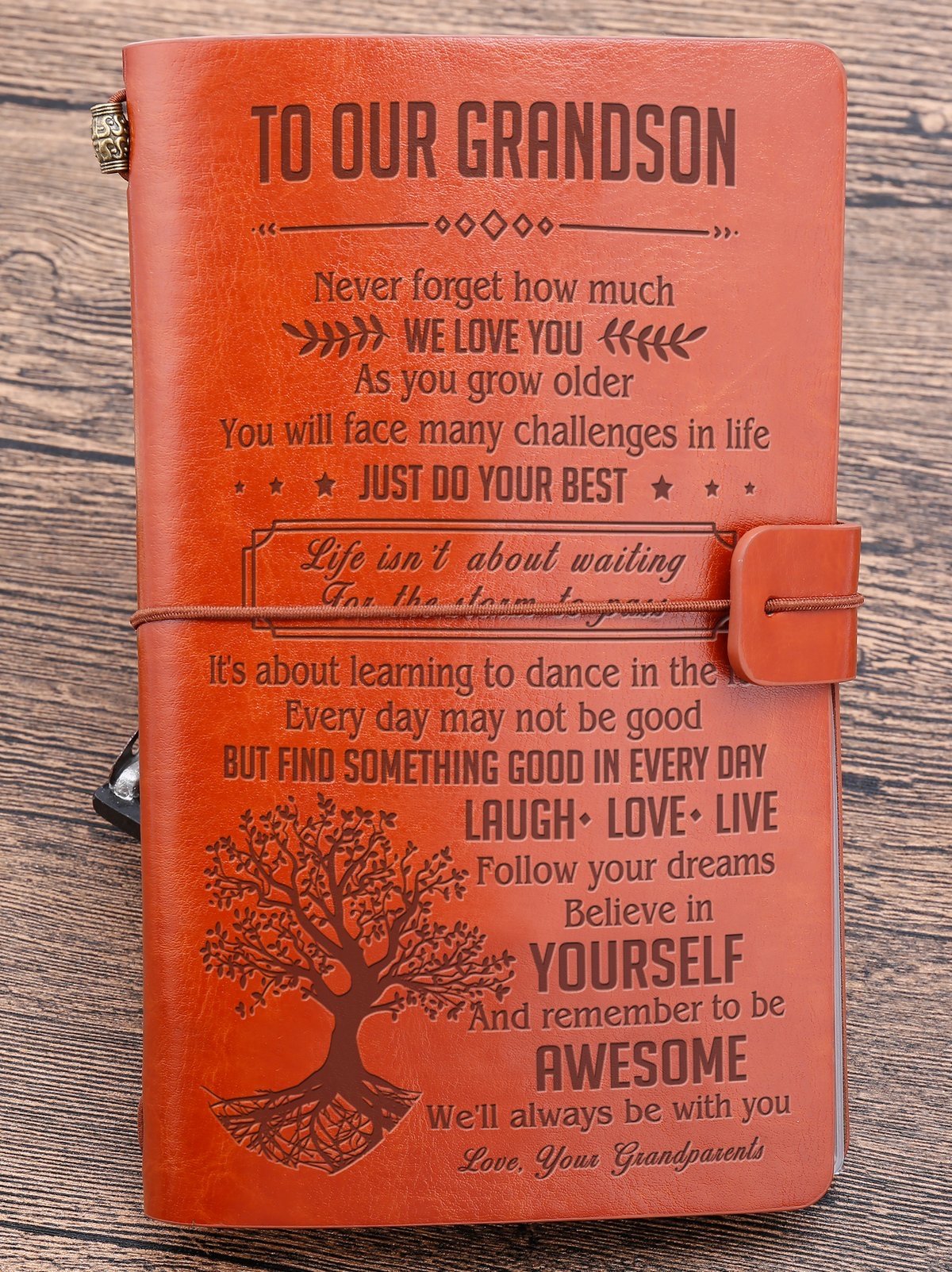 To My Grandson - Vintage Journal Notebook-A Loves Gift