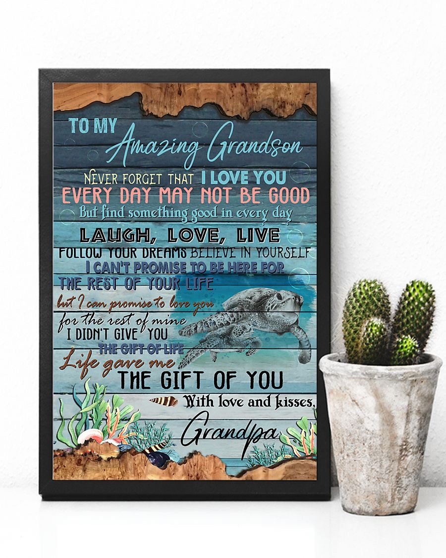 To My Grandson Poster-A Loves Gift