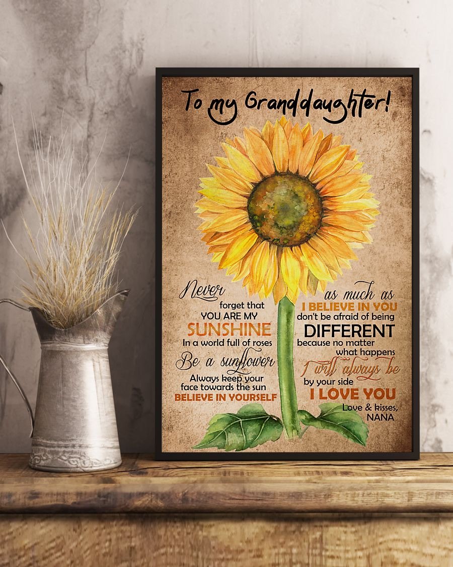 To My Granddaughter Poster-A Loves Gift