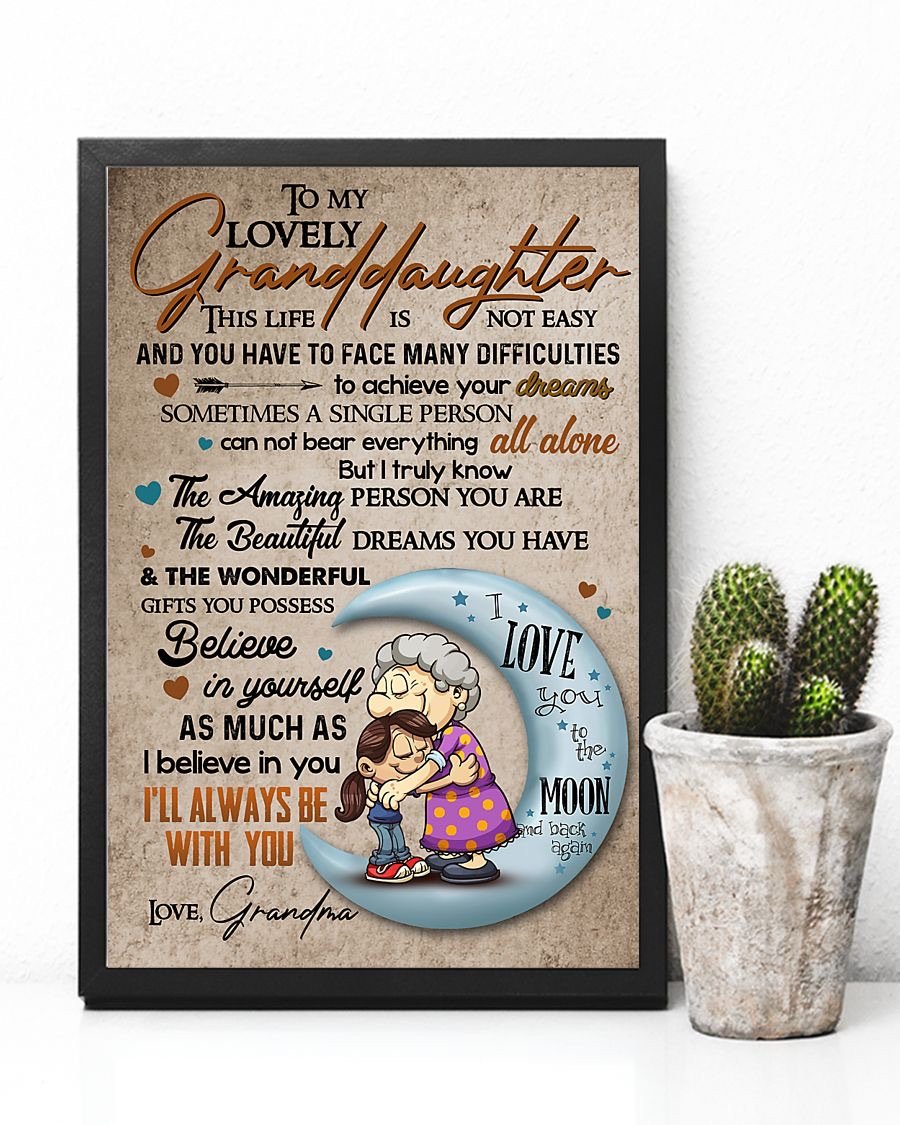 To My Granddaughter Poster-A Loves Gift