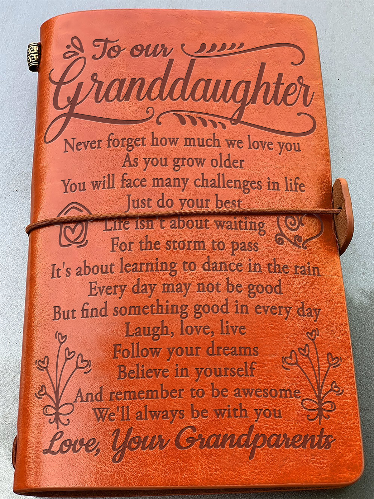 To My Granddaughter- Vintage Journal Notebook-A Loves Gift