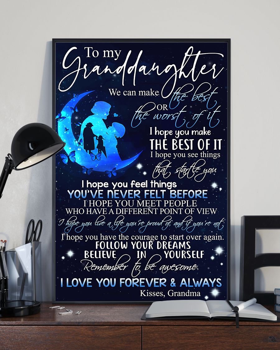 To My Granddaughter Poster-A Loves Gift