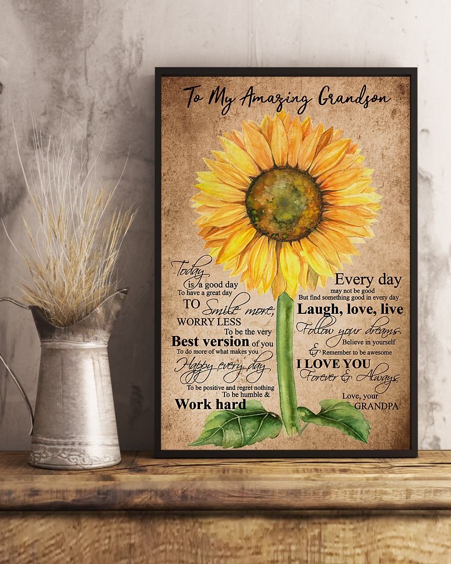 To My Grandson Poster-A Loves Gift