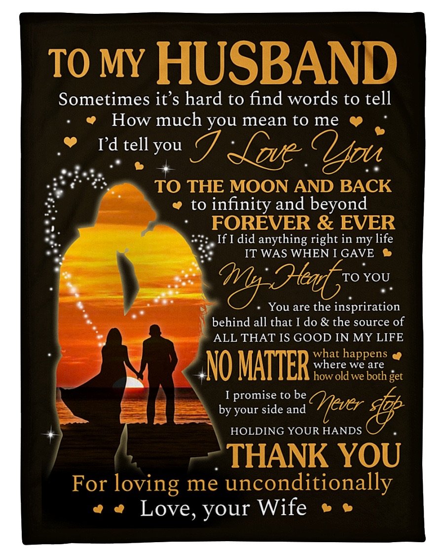 Fleece Blanket - To My Husband Fleece Blanket-A Loves Gift