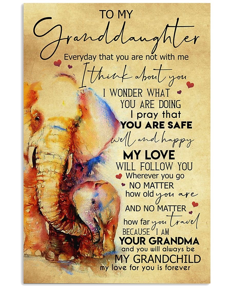 To My Granddaughter Poster-A Loves Gift