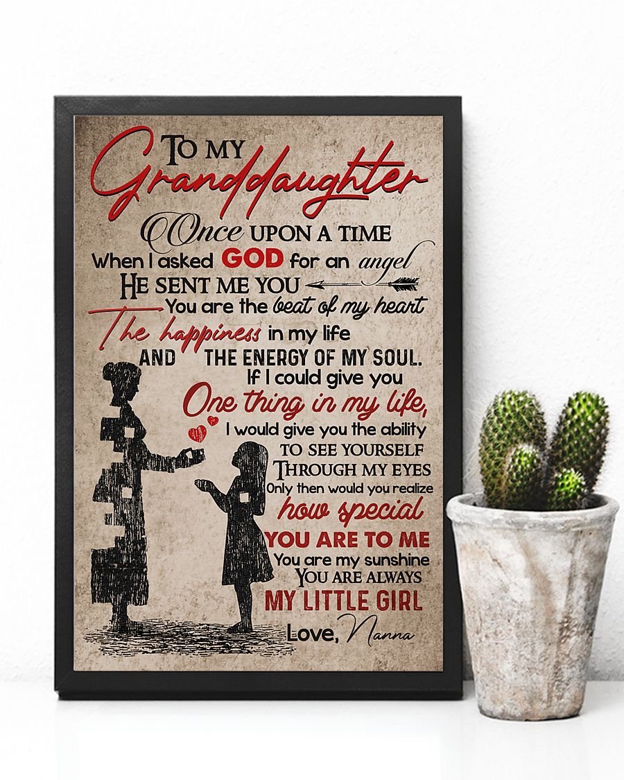 To My Granddaughter Poster-A Loves Gift