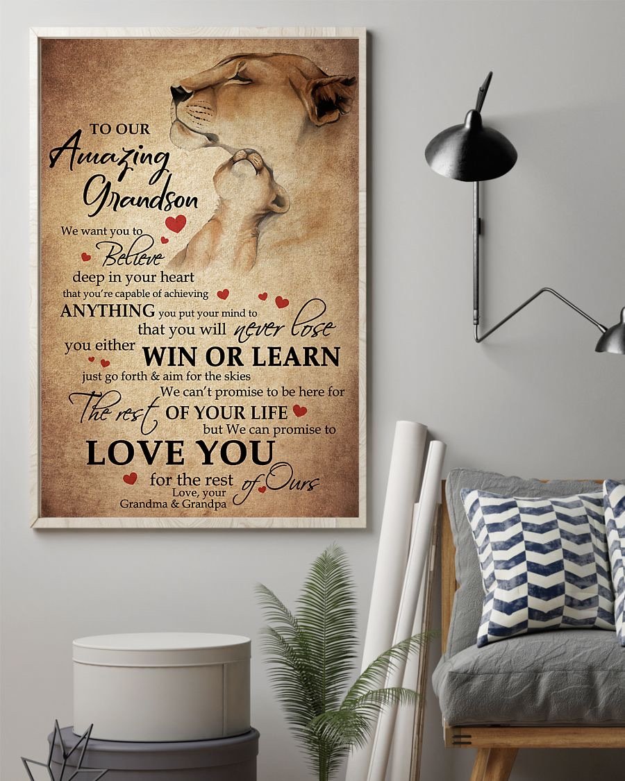 To My Grandson Poster-A Loves Gift