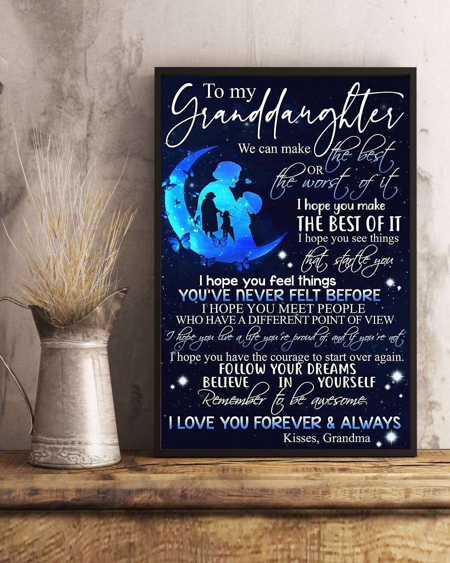 To My Granddaughter Poster-A Loves Gift