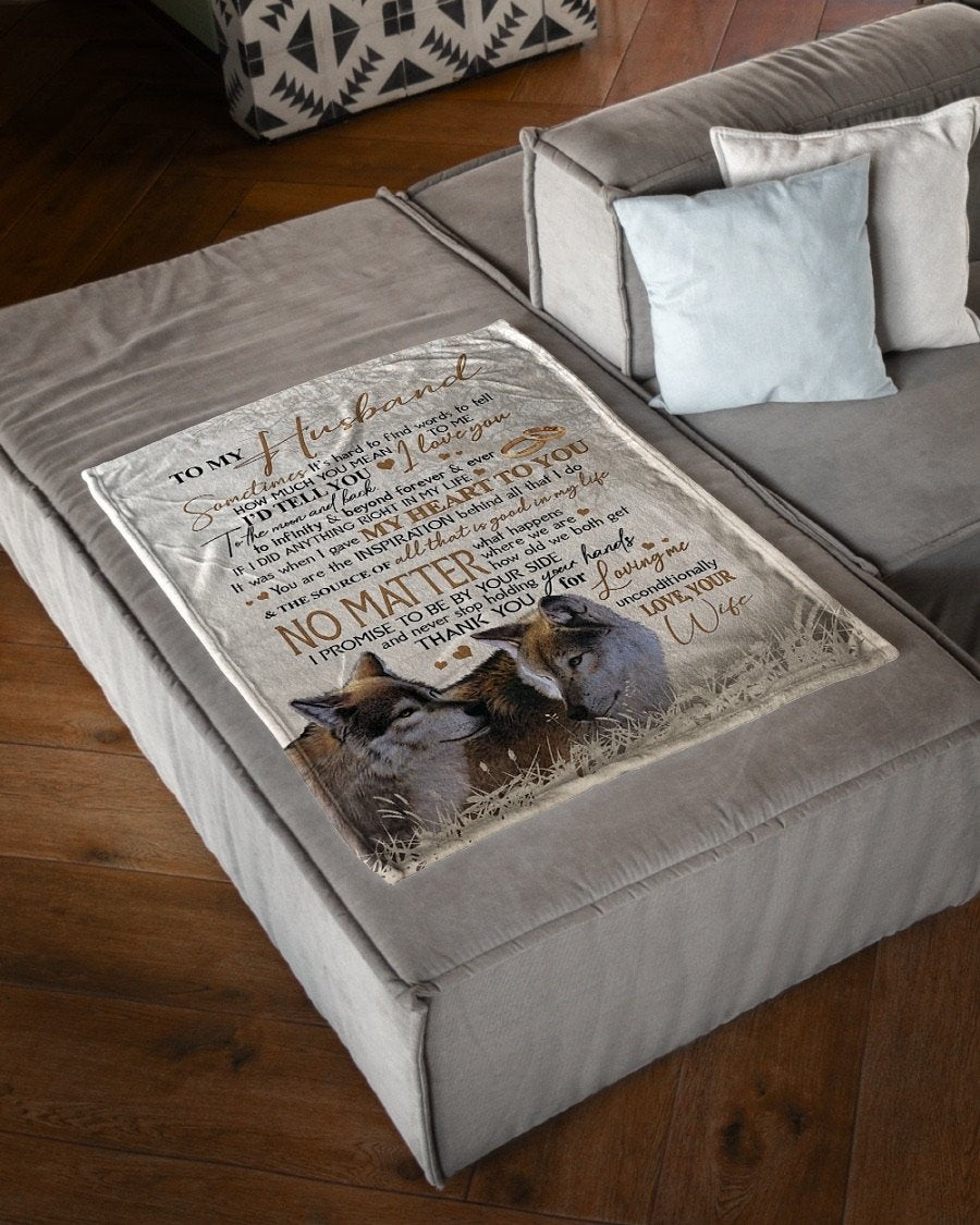 Fleece Blanket - To My Husband Fleece Blanket-A Loves Gift